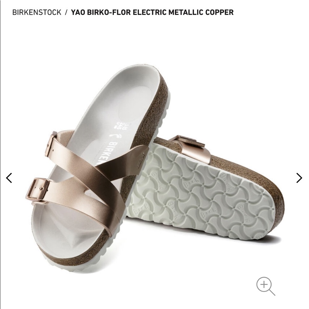 BIRKENSTOCK YAO BIRKO-FLOR ELECTRIC METALLIC COPPER (Size 41 Medium/Narrow)